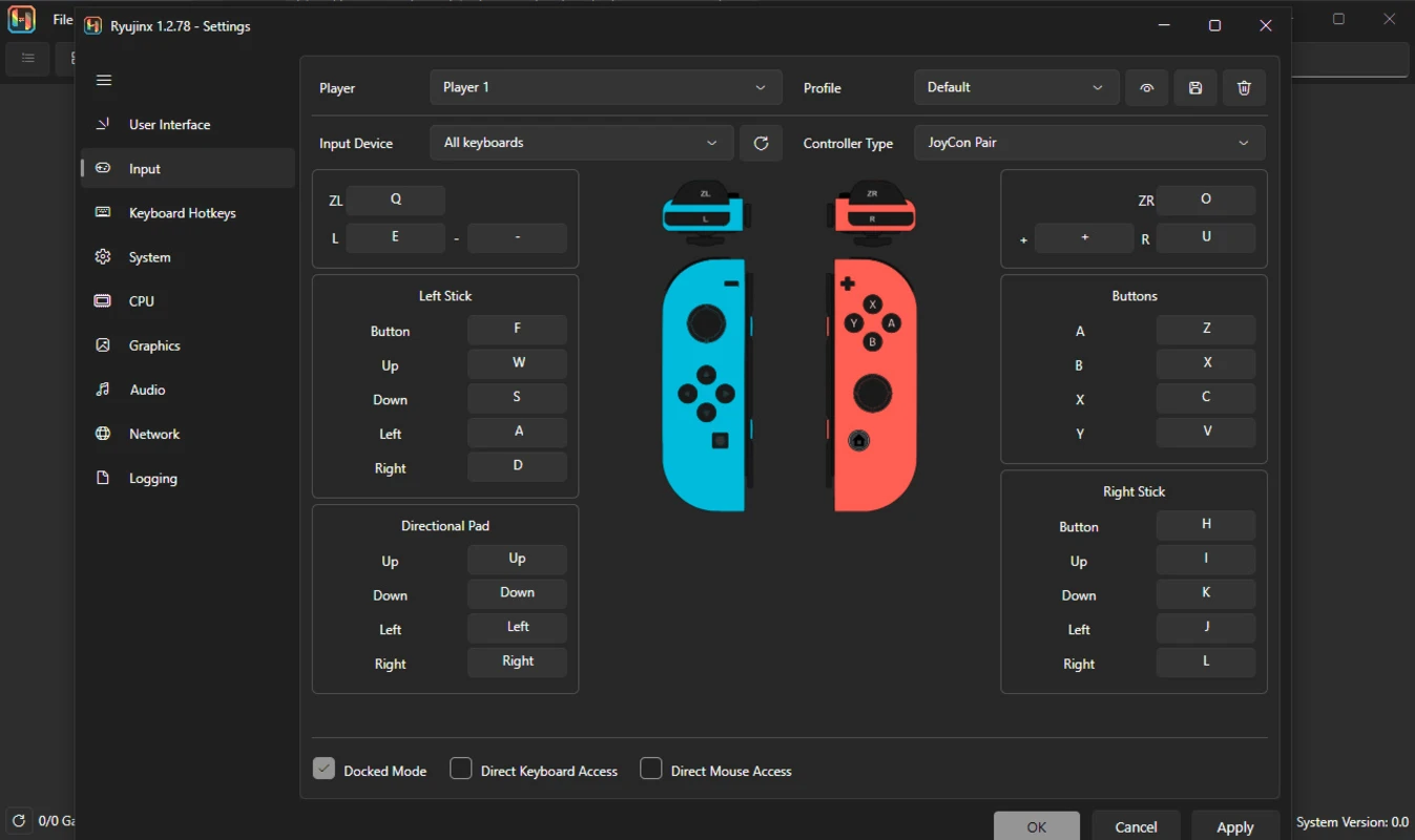 Ryujinx game library view